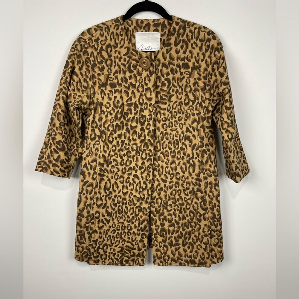 CAbi‎ Carol Anderson Leopard Print Estate Jacket SZ XS